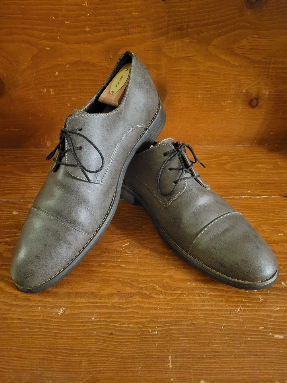 Gray Men's Original Penguin Brad Cap-Toe Oxford Dress Shoes